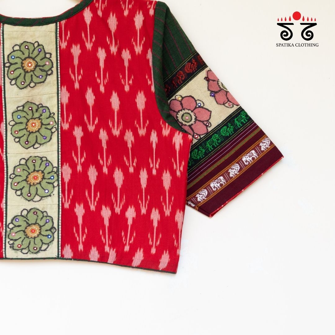 Ikat - Pen Kalamkari Handcrafted Blouse
