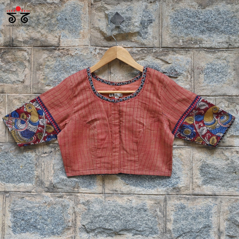 Pen Kalamkari Border Blouse