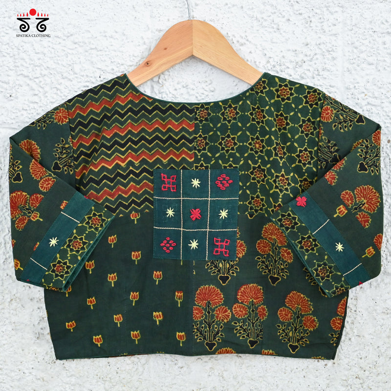 Ajrak Collage Blouse