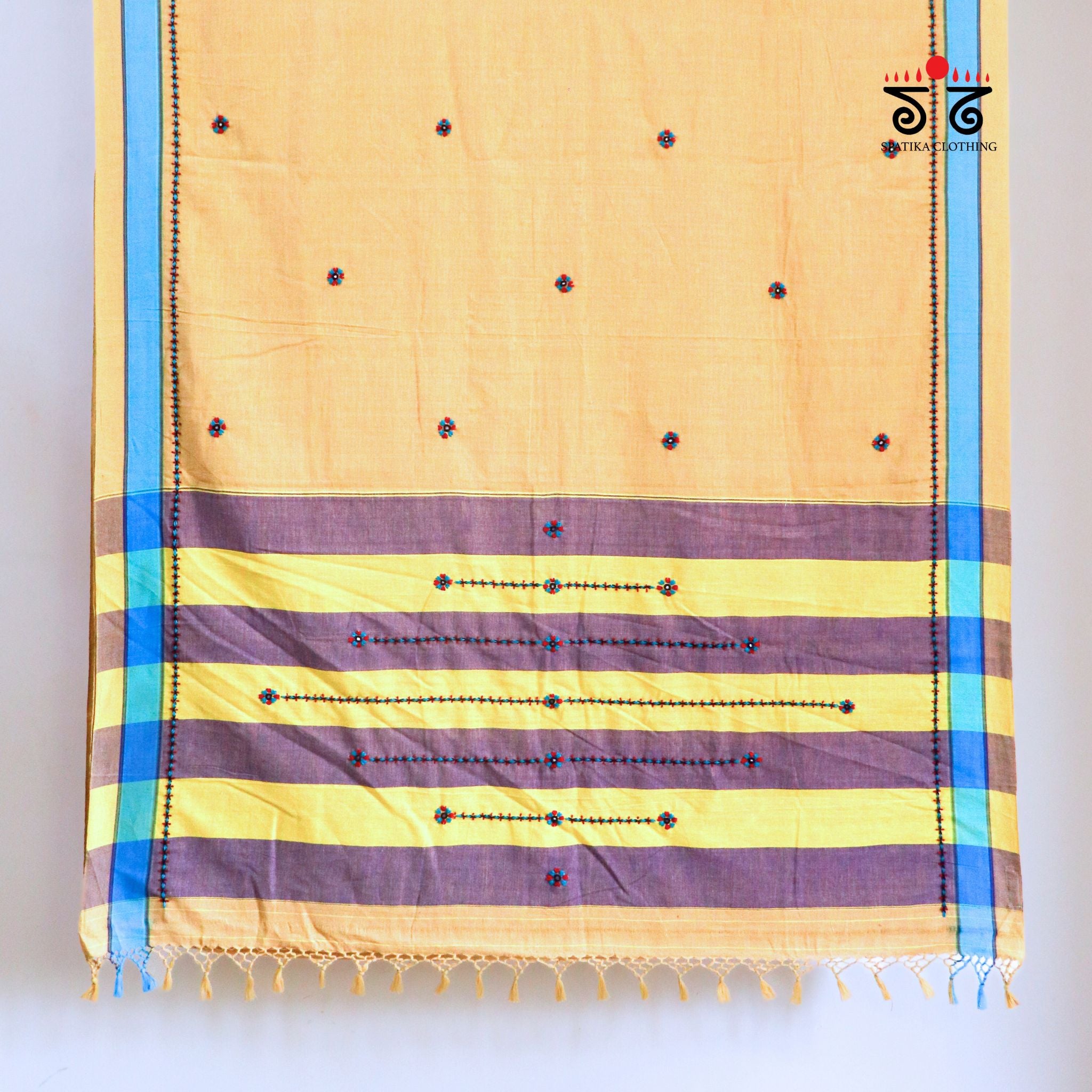 Ilkal Handembroidered Cotton Saree