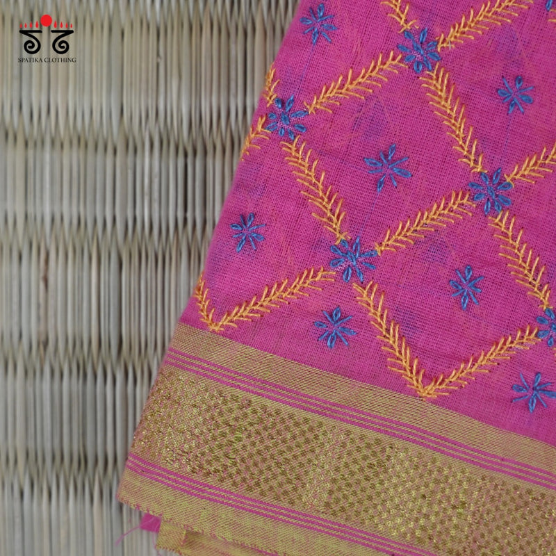 Mangalagiri - Banjara Hand Embroidered Blouse Fabric