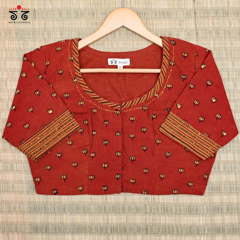Lotus Ajrak Blouse