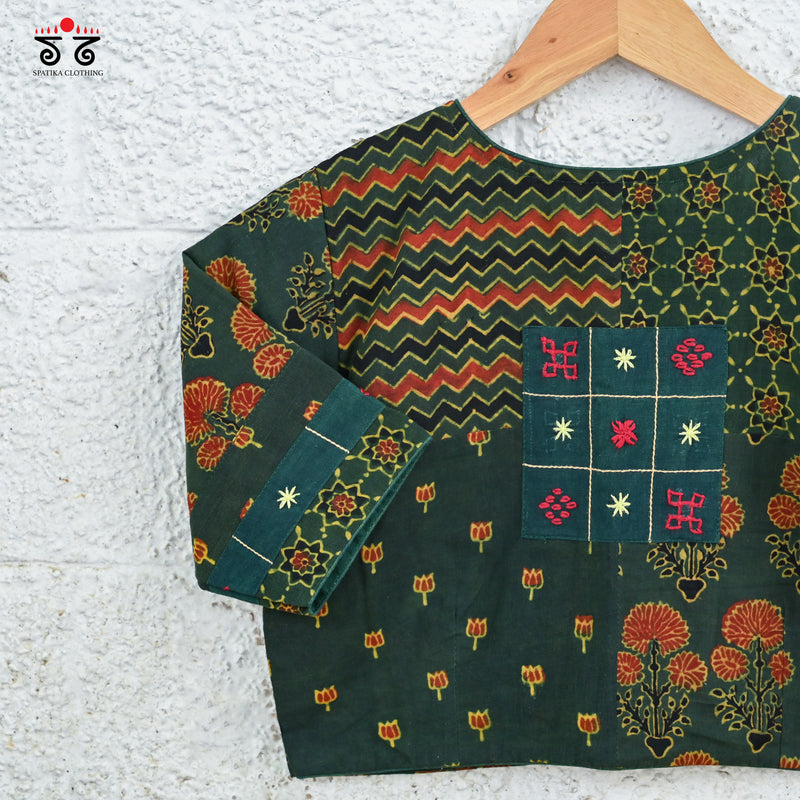 Ajrak Collage Blouse