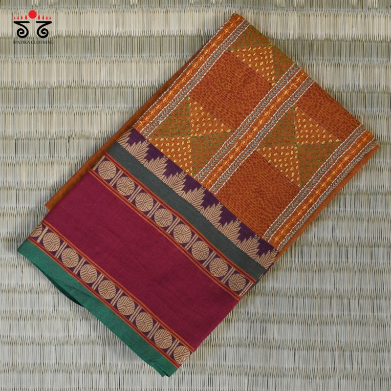Chettinad Cotton - Banjara Hand Embroidered Blouse Fabric