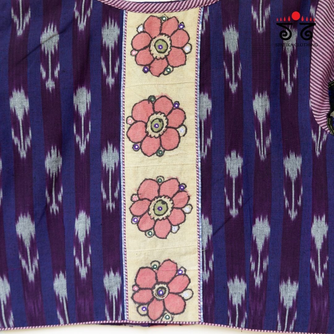 Ikat - Pen Kalamkari Handcrafted Blouse