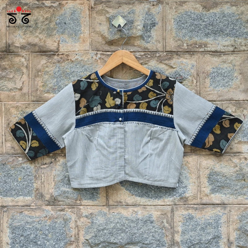 Pen Kalamkari Hand - Embroidered Blouse