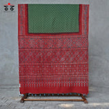 Ajrak Bandhani on Mulmul Cotton Saree