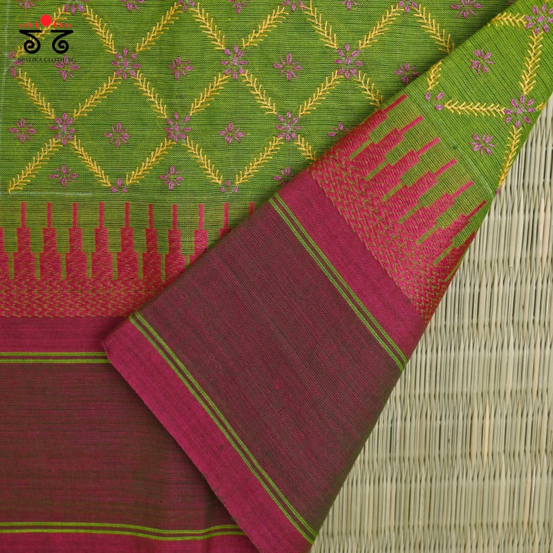 Chettinad Cotton - Banjara Hand Embroidered Blouse Fabric