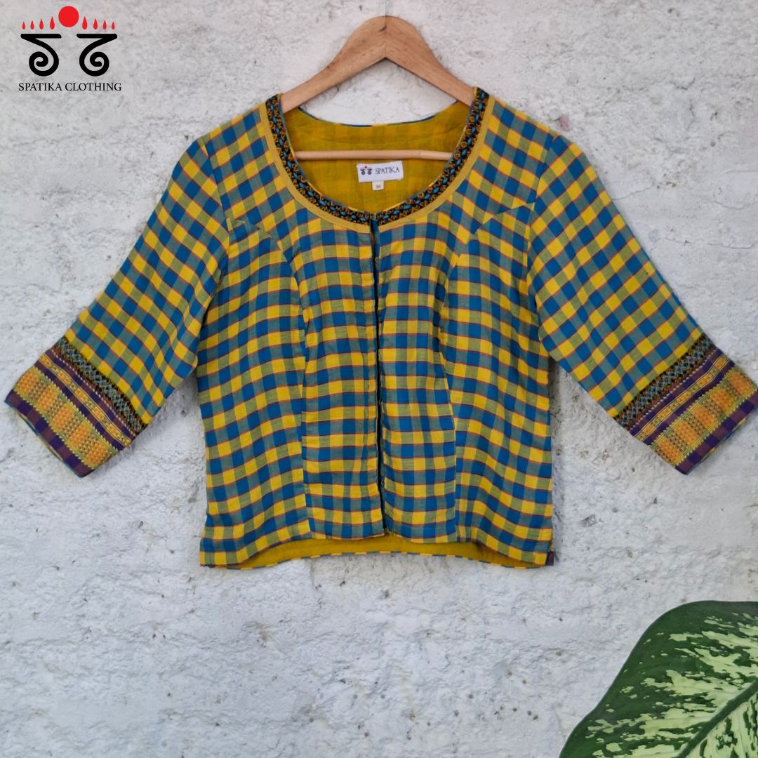 Ashta Lakshmi - Pen Kalamkari Croptop