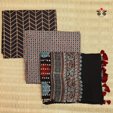 Ajrak Hand - Blockprinted Fabric Set Of 3