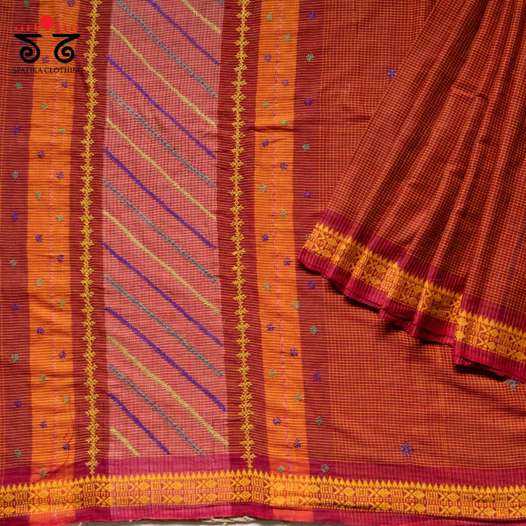 Banjara Handembroiderd Begampur Saree