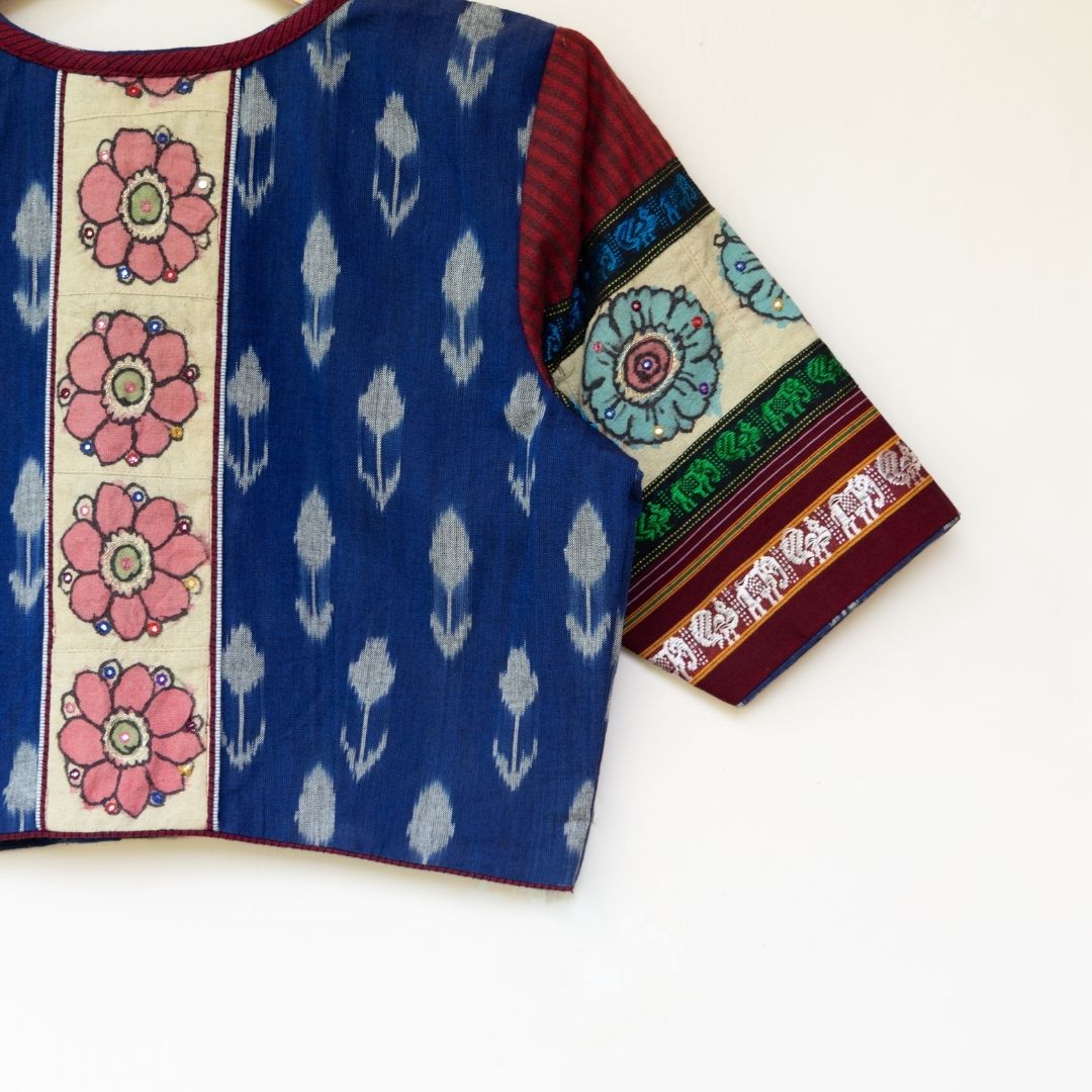 Ikat - Pen Kalamkari Handcrafted Blouse