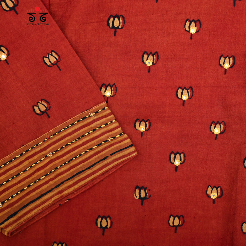 Lotus Ajrak Blouse