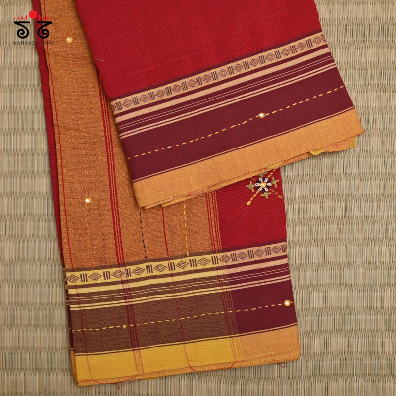 Aane Hejje Hand - Embroidered Saree