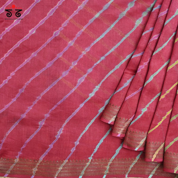 Leheriya on Maheshwari Saree