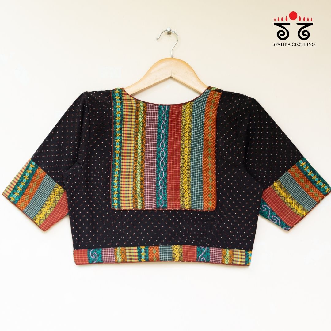 Ajrak Patch Work Blouse