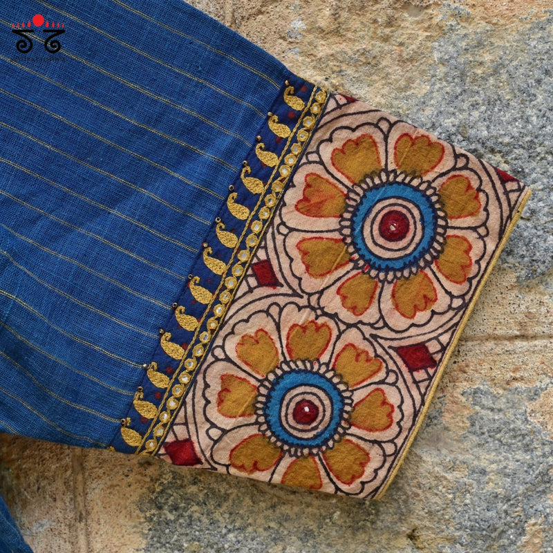Pen Kalamkari Border Blouse