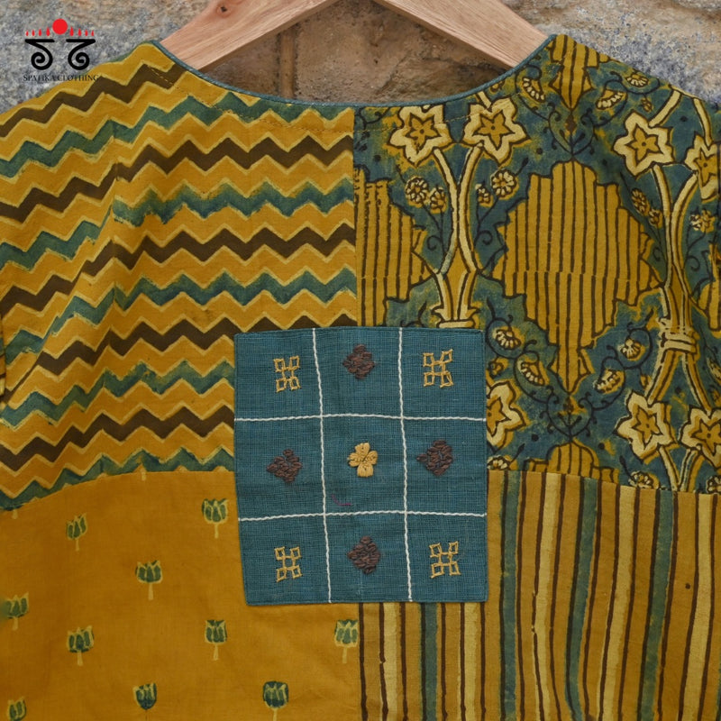 Ajrak Collage Blouse