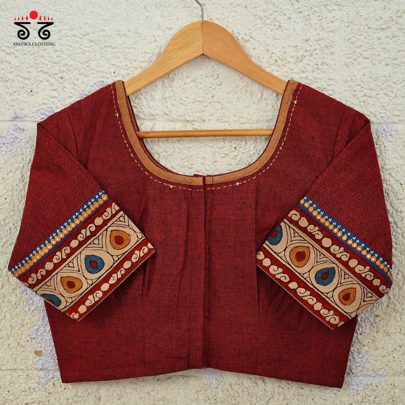 Boondh Pen Kalamkari Handembroidered  Blouse