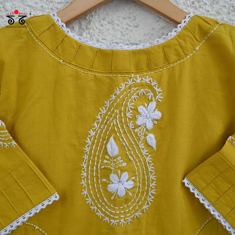 Chikan & Lace Blouse