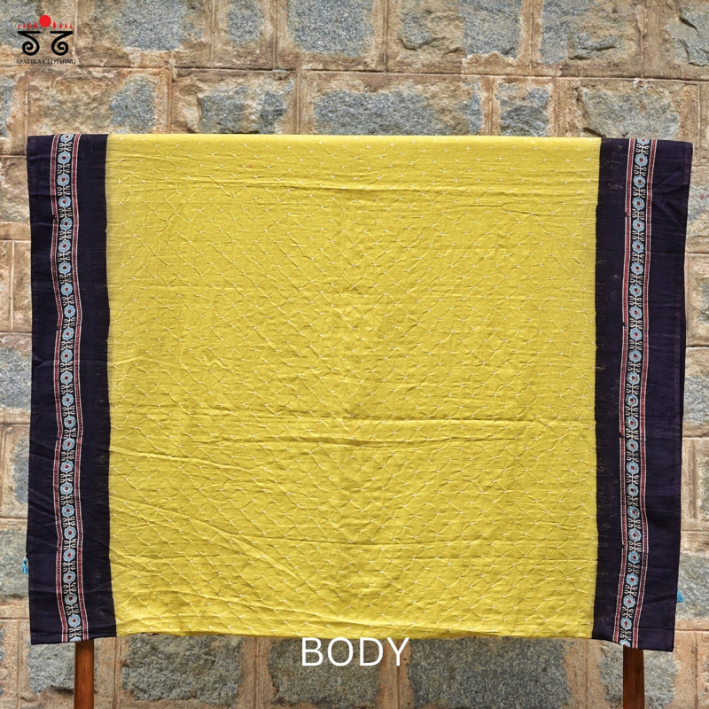 Ajrak Bandhani on Mulmul Cotton Saree