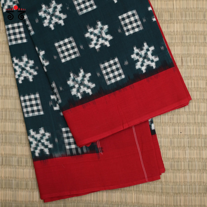 Telia Rumal Double Ikat Cotton Saree
