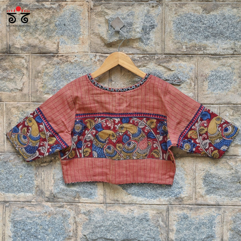 Pen Kalamkari Border Blouse