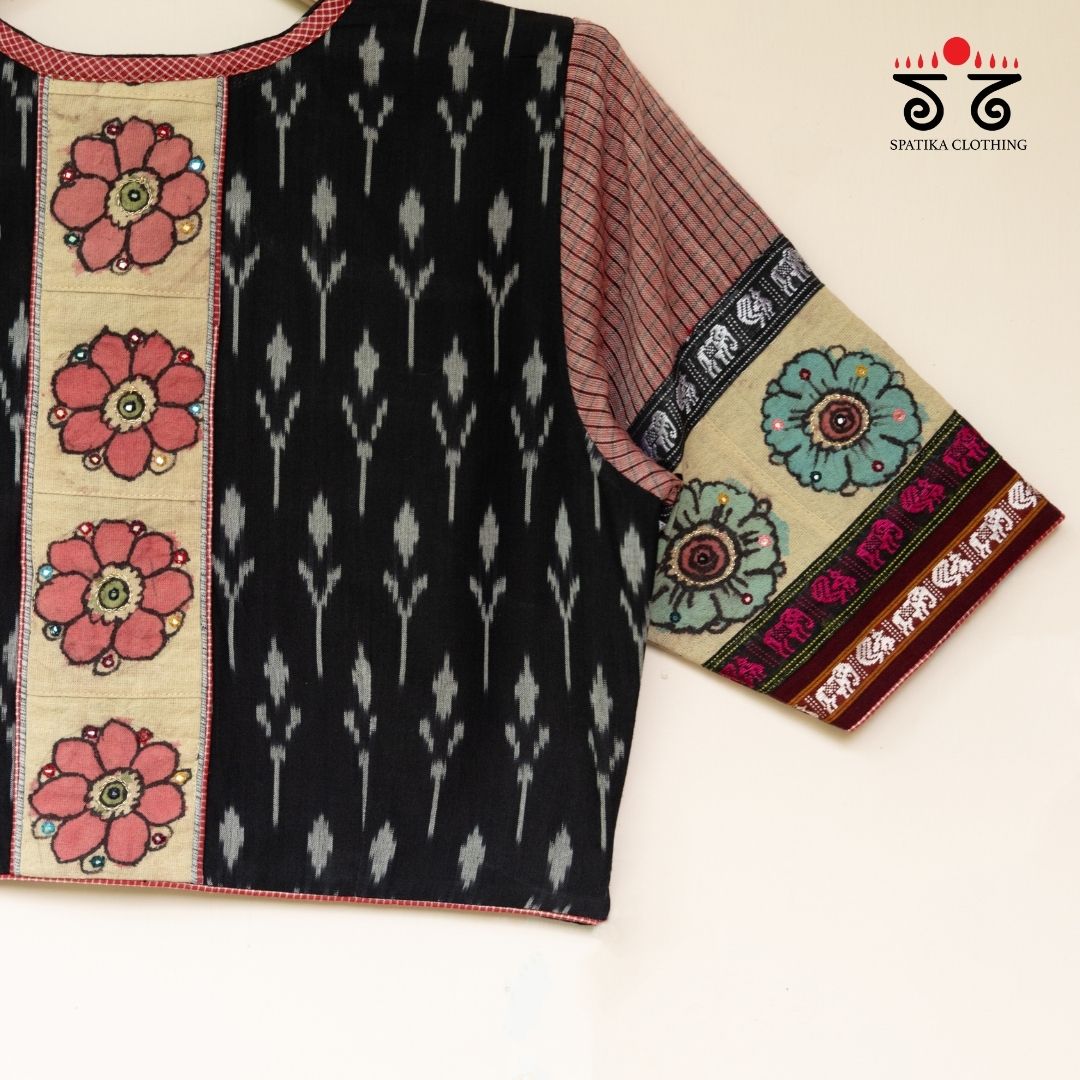 Ikat - Pen Kalamkari Handcrafted Blouse