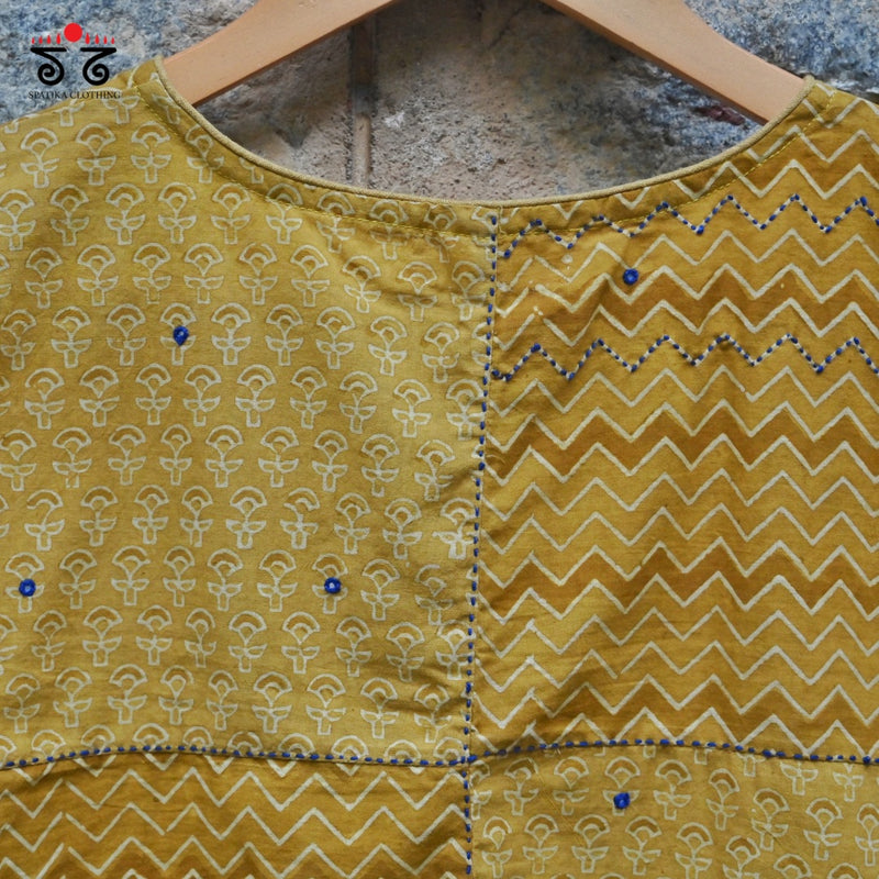 Ajrak HandBlockprint - Sleeveless Blouse