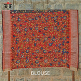 Pen Kalamkari on Ponduru Saree
