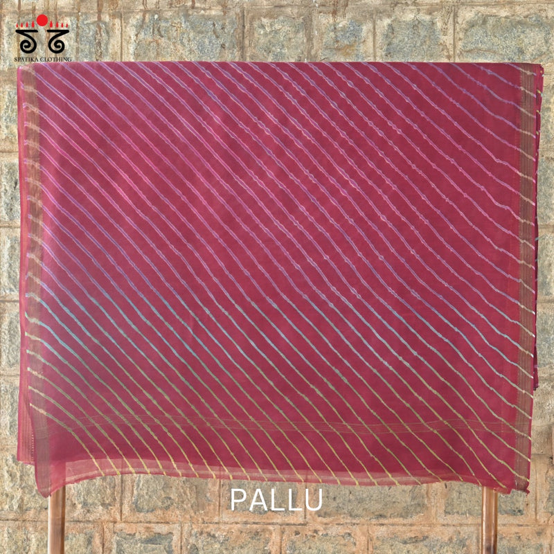 Leheriya on Maheshwari Saree