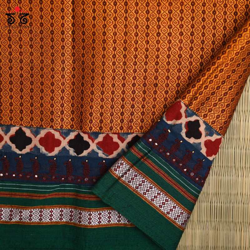 Hand- Embroidered Khun Blouse Fabric