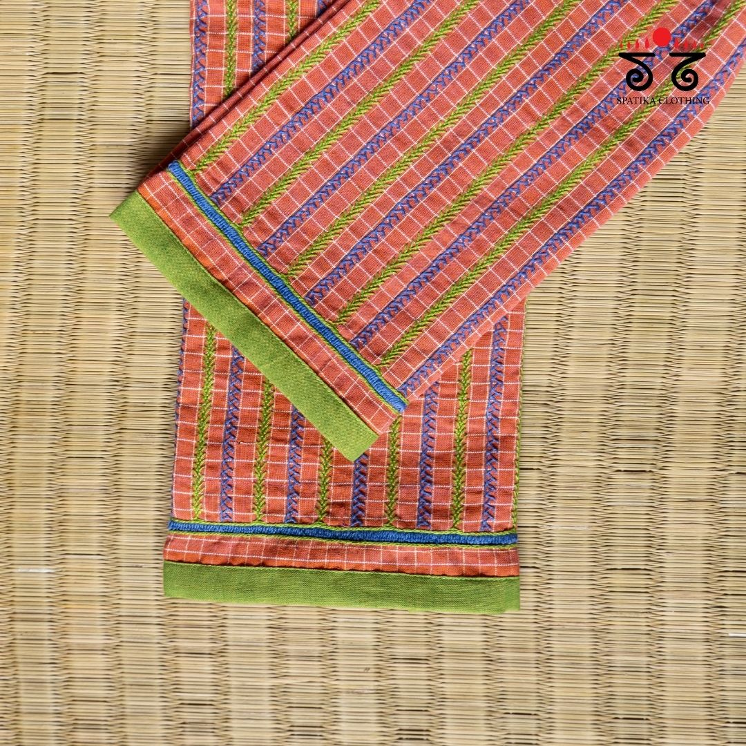 Banjara Handembroiderd Cotton Blouse Fabric