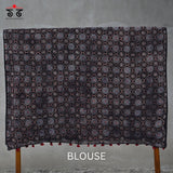 Ajrak Bandhani on Mulmul Cotton Saree