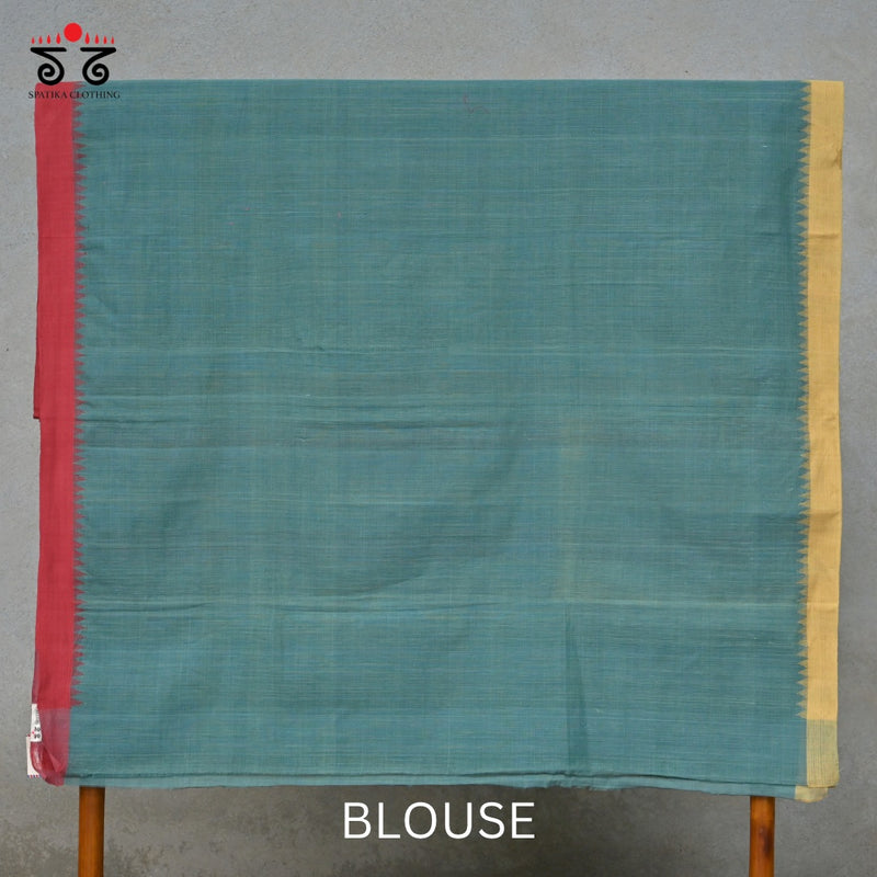 Ponduru Handspun Saree - Ganga Jamuna Border!