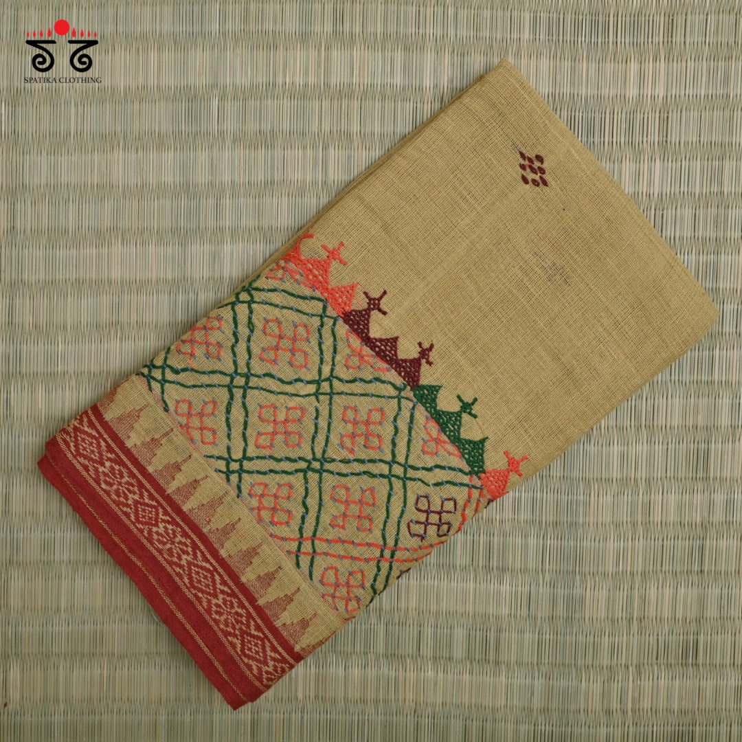 Lambani Hand - Embroidered Ponduru Blouse Fabric