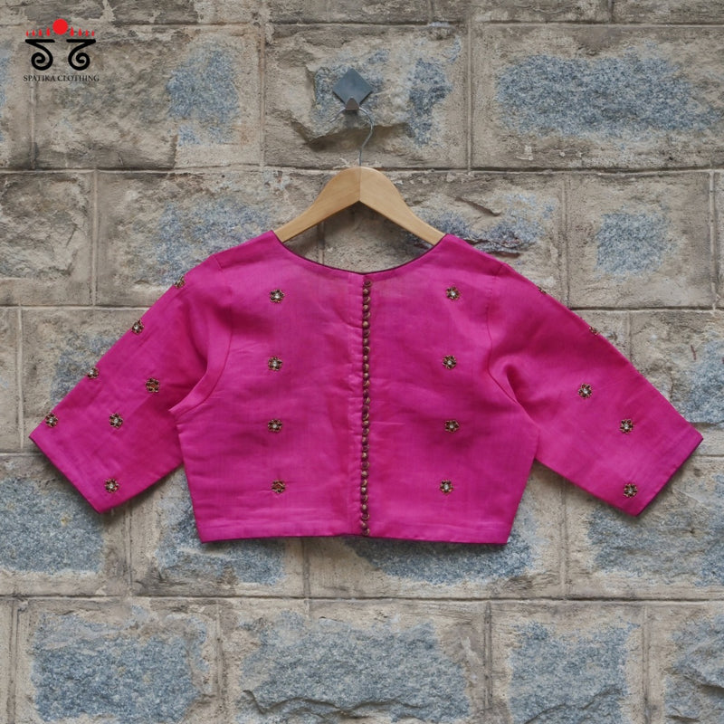 Temple Jewellery Chanderi Silk Cotton Blouse