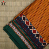 Hand- Embroidered Khun Blouse Fabric