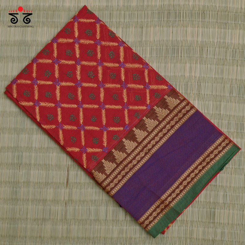 Chettinad Cotton - Banjara Hand Embroidered Blouse Fabric