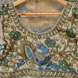 Pen Kalamkari Kerala Kasavu  Blouse
