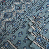 Ajrak on Mulmul Cotton Saree