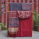 Ajrak Hand - Blockprinted Fabric Set Of 3