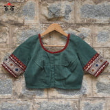 Boondh Pen Kalamkari Handembroidered  Blouse