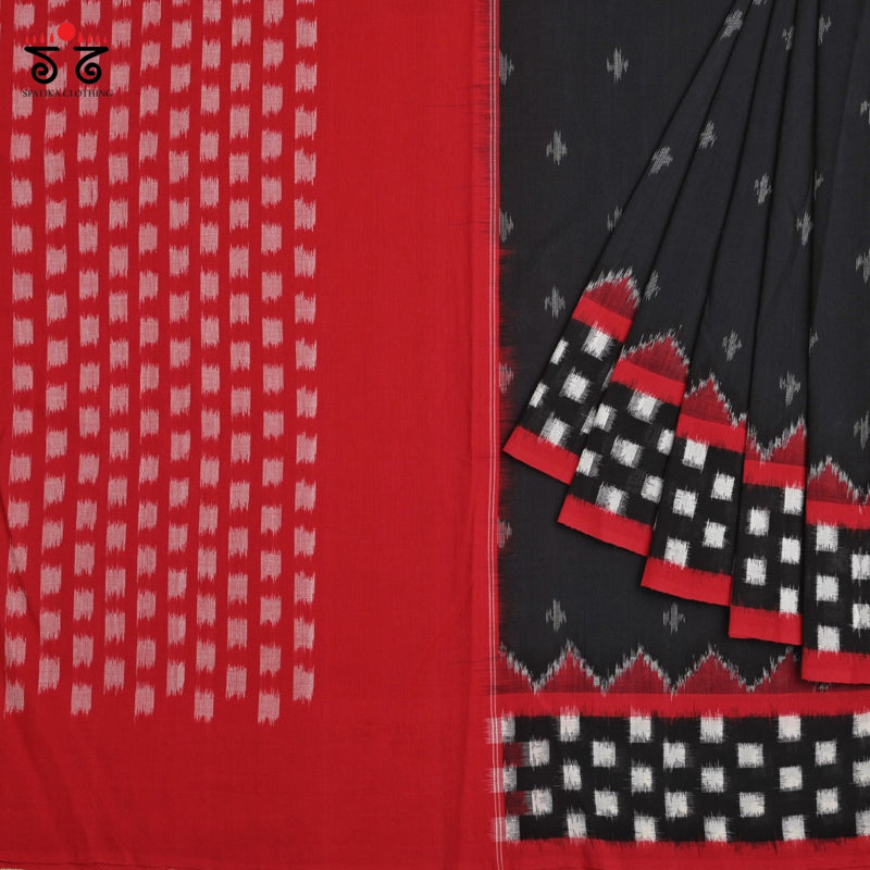Ikat Handwoven Cotton Saree