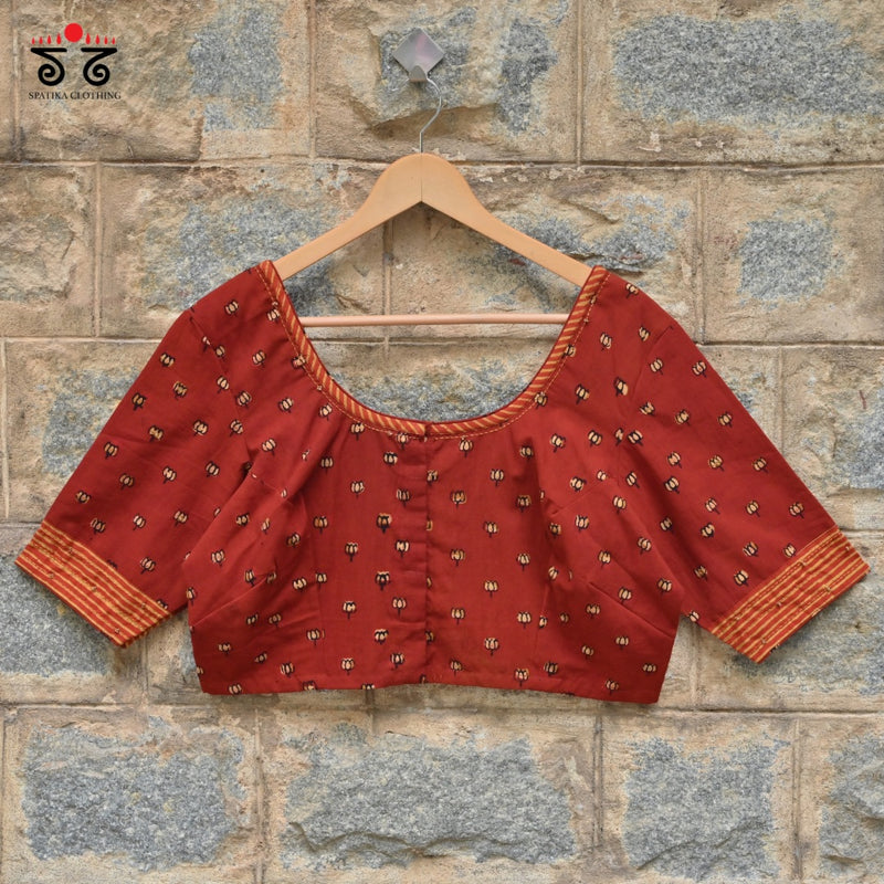 Lotus Ajrak Blouse - New Arrival!