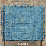 Bagru Hand Block-Printed on Maheshwari Silk Cotton Saree