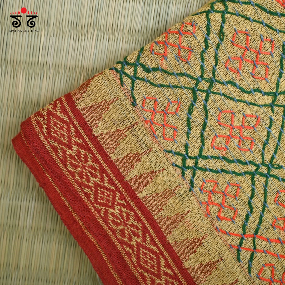 Lambani Hand - Embroidered Ponduru Blouse Fabric