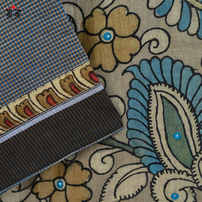 Pen Kalamkari Hand painted Blouse