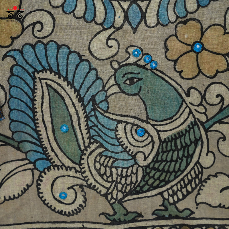 Pen Kalamkari Hand painted Blouse