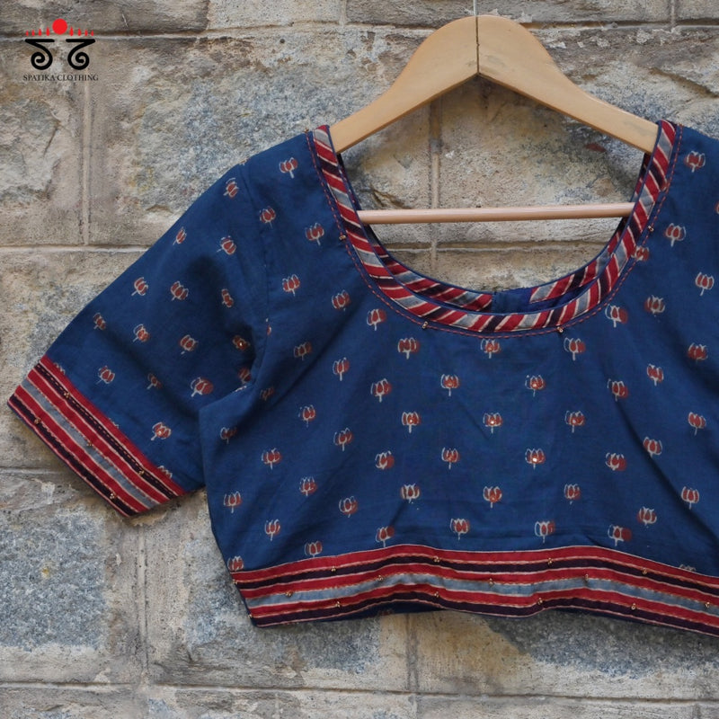 Lotus Ajrak Blouse - New Arrival!